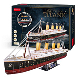 3D пазл CubicFun Титаник, с LED-подсветкой, 266 деталей