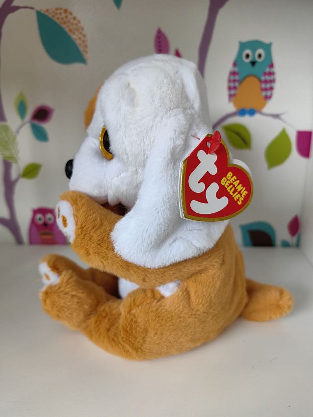 Мягкая игрушка Собачка Раглз, бело-коричневая, 15 см - N4 Мягкая игрушка Собачка Раглз, бело-коричневая, 15 см - фото N4