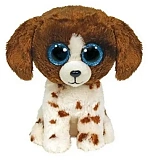 Мягкая игрушка TY Собачка, бело-коричневая, 25 см