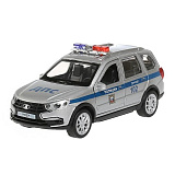 Модель машины Технопарк Lada Granta Cross, Полиция, инерционная, свет, звук