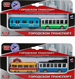 Набор из 2-х моделей Технопарк Городской транспорт, 7.5 см