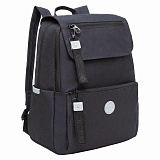 Рюкзак Grizzly Classic Black, школьный, укрепленная спинка, 2 отделения, для девочек, 13L, 39х33х14 см