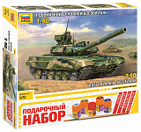 Сборная модель Звезда Российский основной боевой танк Т-90, 1/72, подарочный набор