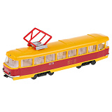 Трамвай Технопарк желто-красный, свет, звук