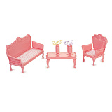 Мебель для гостиной Огонёк Маленькая принцесса, нежно-розовая