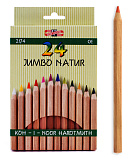 Карандаши цветные Koh-I-Noor Jumbo Natur, 24 цв., большого диаметра
