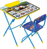 Комплект детской мебели Ника, Большие гонки, с пеналом, мягкий стул