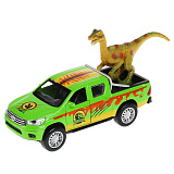 Модель машины Технопарк Toyota Hilux, инерционная, с динозавром