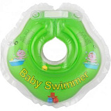 Круг Baby Swimmer Салатовый, на шею, для купания, с погремушкой
