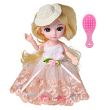 Кукла шарнирная Funky Toys Малышка Лили, блондинка, с расчёской, 16 см