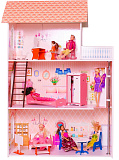 Кукольный домик SunnyToy Розовая мечта, с лифтом и мебелью