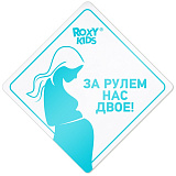 Наклейка для авто Roxy-Kids Беременная за рулем, белая, дизайн 3, винил, 19*19 см