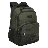 Рюкзак Grizzly Military, школьный, анатомическая спинка, 2 отделения, для мальчиков, 20.5L, 45х32х23 см