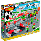 Набор из 2-х гоночных машин Bauer, с автосервисом, в коробке