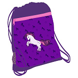 Мешок-рюкзак для обуви Belmil Horse Purple, с вент. сеткой и объем. карм. на молн., 35х43 см