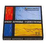 Краски акриловые художественные Brauberg Art Classic, набор 18 цветов по 12 мл, в тубах