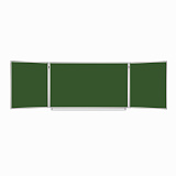 Доска для мела магнитная Brauberg, 100х150/300 см, 3-х элементная, 5 рабочих поверхностей, зеленая