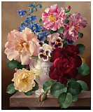 Картина по номерам Розы в вазе, 40*50 см