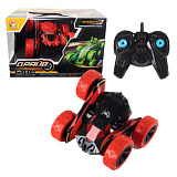 1toy Драйв, трюковая машина-перевёртыш на р/у, 2,4GHz, масштаб 1:28, 3 цвета, скорость до 12км/ч, c АКБ, красный