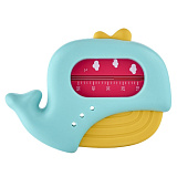 Термометр детский Roxy-Kids Whale для воды, для купания в ванночке, голубой и желтый