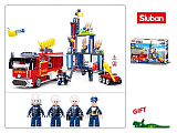 Конструктор Sluban Тренировочный центр пожарников, 585 дет.
