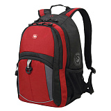 Рюкзак Wenger, универсальный, красно-черный, серые вставки, 22 л, 33х15х45 см