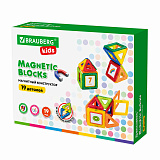 Магнитный конструктор Brauberg Kids Magnetic Blocks-19, 19 деталей