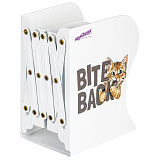 Подставка-держатель для книг и учебников ЮнЛандия Bite Back, раздвижная, металлическая
