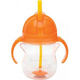 Поильник-чашка Munchkin Click Lock, с трубочкой и ручками, 207 мл, оранжевый