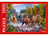 Пазл Рыжий Кот Табун лошадей в горах, 1000 эл.