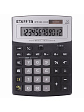 Калькулятор настольный Staff STF-888-12-BS, 200х150 мм, 12 разрядов, чёрный, серебристый верх