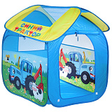 Палатка детская Играем Вместе Синий Трактор, 83х80х105 см, в сумке