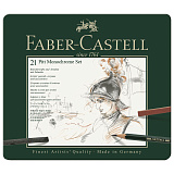 Набор художественный Faber-Castel Pitt Monochrome, 21 предмет, металлическая коробка