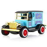 Модель машины Технопарк Ретроавто фургон, голубая, инерционная, свет, звук