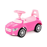 Каталка-автомобиль Полесье SuperCar №1, со звуковым сигналом, розовая
