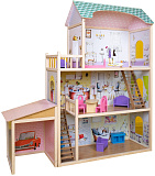 Кукольный домик DreamToys Алина, с мебелью и гаражом