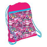 Мешок-рюкзак для обуви Belmil Girl Power, с вент. сеткой и объем. карм. на молн., 35х43 см