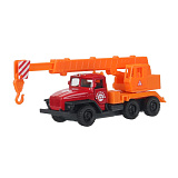 Модель машины Технопарк Автокран Урал 5557, Горстрой, инерционный