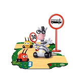 Набор Famosa JJ в тубусе: фигурки Зебра и Жучки, с аксессуарами