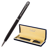 Ручка подарочная шариковая Galant Arrow Chrome Grey, корпус серый, хромированные детали, пишущий узел 0.7 мм, синяя