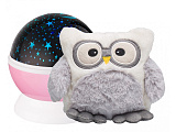 Ночник-проектор звездного неба Roxy-Kids с игрушкой Little Owl, розовый