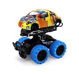 Машинка Funky Toys Die-cast, инерционная, с ярким рисунком, краш-эффектом и голубыми колесами, 15.5 см