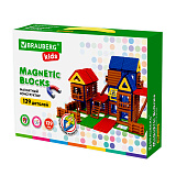 Магнитный конструктор Brauberg Kids Mega Magnetic Blocks-129, Построй дом, 129 деталей