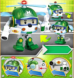 Трансформер Robocar Poli Хэли, 12,5 см, с подсветкой и аксессуарами