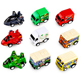 Набор игрушек Bebelot Пуллбэк Самолёты, автобусы и грузовики, 5 см, 9 шт.