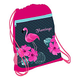 Мешок-рюкзак для обуви Belmil Flamingo Paradise, с вент. сеткой и объем. карм. на молн., 35х43 см