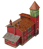 Сборная модель из картона Умная Бумага Пожарное депо