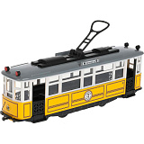 Трамвай Технопарк МС-1, ретро, желтый, инерционный, свет, звук