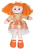 Мягкая игрушка Gulliver Кукла Апельсинка в клетчатом платье, 30 см