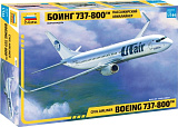 Сборная модель Звезда Пассажирский авиалайнер Боинг 737-800, 1/144
